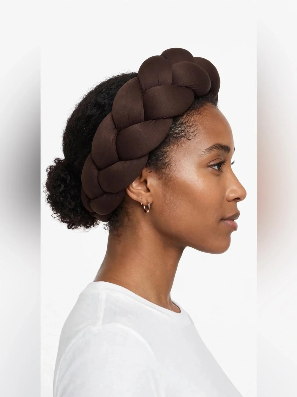 Braided Crown Headband in Dark Brown